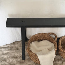 Load image into Gallery viewer, Provincial Skinny Bench _ Rustic Black _ Reclaimed Elm