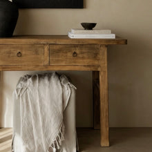 Load image into Gallery viewer, Ming Console _ Two Drawer _ 120cm _ Rustic Brown