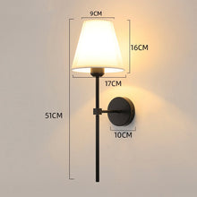 Load image into Gallery viewer, American Farmhouse Wall Sconce_ Black Iron + White Shade