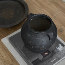 Load image into Gallery viewer, Antique Pot _ Handles _ Small _ Rustic Black