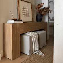 Load image into Gallery viewer, Farmhouse Hallway Table _ Aged Elm