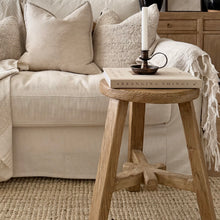 Load image into Gallery viewer, Organic Rustic Cushion _ White + Black