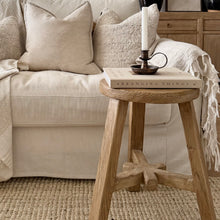 Load image into Gallery viewer, Organic Cushion _ Rustic _ Natural + Black