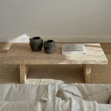 Load image into Gallery viewer, Platform Coffee Table _ Whitewashed Elm