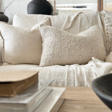 Load image into Gallery viewer, Organic Rustic Cushion _ White + Black