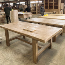 Load image into Gallery viewer, Farmhouse Dining Table _ Aged Elm _ 2 Sizes