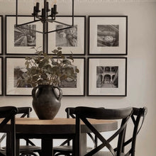 Load image into Gallery viewer, Heritage Dining _ Distressed Black + Honey Elm _ 2 Sizes