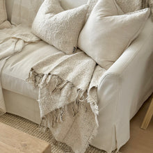 Load image into Gallery viewer, Organic Rustic Cushion _ White + Black
