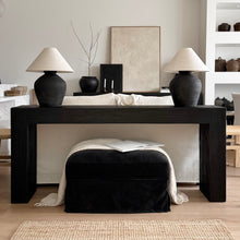 Load image into Gallery viewer, Platform Hallway Table _ Textured Black