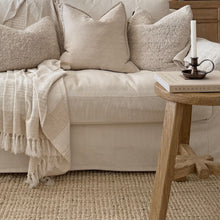 Load image into Gallery viewer, Organic Cushion _ Rustic _ Natural + Black