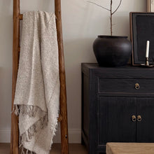 Load image into Gallery viewer, Organic Rustic Throw _ Heavy _ White + Black