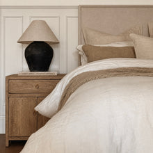 Load image into Gallery viewer, Antique Bedside Table _ Aged Elm