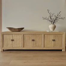 Load image into Gallery viewer, Organic TV Unit _ Six Door _ Blonde Elm _ 2 Sizes