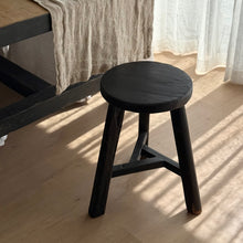 Load image into Gallery viewer, Provincial Worker Stool _ Textured Black
