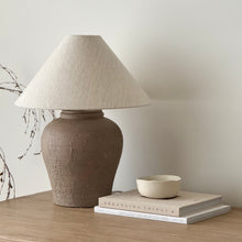 Load image into Gallery viewer, Layla Lamp by Impreshens _ Taupe + Natural Linen Empire Shade
