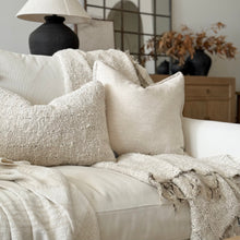 Load image into Gallery viewer, Organic Rustic Cushion _ White + Black