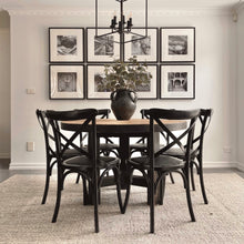 Load image into Gallery viewer, Heritage Dining _ Distressed Black + Honey Elm _ 2 Sizes