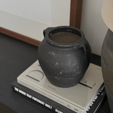 Load image into Gallery viewer, Antique Pot _ Handles _ Small _ Rustic Black