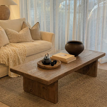 Load image into Gallery viewer, French Provincial Platform Coffee Table _ Distressed Brown