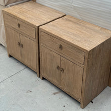 Load image into Gallery viewer, Antique Bedside Table _ Aged Elm