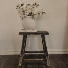 Load image into Gallery viewer, Provincial Worker Stool _ Rectangle _ Distressed Black