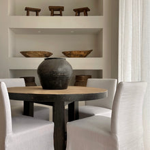 Load image into Gallery viewer, Heritage Dining _ Distressed Black + Honey Elm _ 2 Sizes