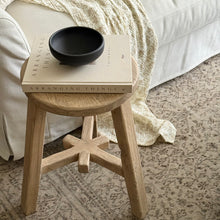 Load image into Gallery viewer, Antique Worker Stool _ Star Base _ Natural Elm