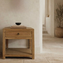 Load image into Gallery viewer, American Farmhouse Bedside Table _ Aged Elm