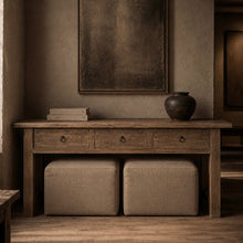 Load image into Gallery viewer, Ming Console _ Three Drawer _ 180cm _ Rustic Brown