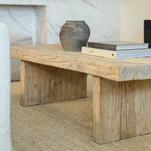 Load image into Gallery viewer, Platform Coffee Table _ Whitewashed Elm