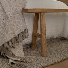 Load image into Gallery viewer, Organic Throw _ Rustic _ Natural + Black