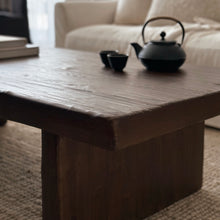 Load image into Gallery viewer, Wabi-Sabi Platform Coffee Table _ Antique Brown
