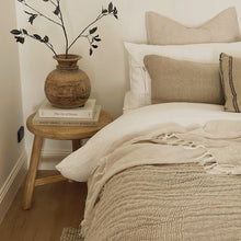 Load image into Gallery viewer, Farmhouse Side Table _ Tri-Leg _ Aged Elm