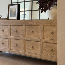 Load image into Gallery viewer, Farmhouse Sideboard _ Ten Drawer _ Aged Elm