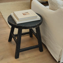 Load image into Gallery viewer, Provincial Boho Side Table _ Distressed Black