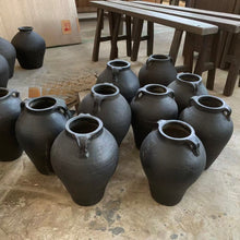 Load image into Gallery viewer, Vintage Urn _ Handles _ Stone Black