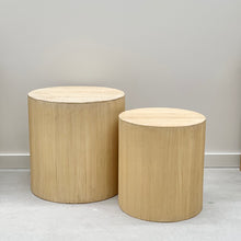 Load image into Gallery viewer, Cylinder Side Table Reclaimed Elm