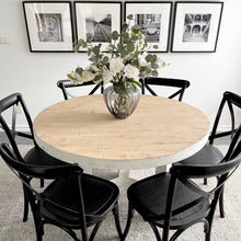 Load image into Gallery viewer, White and Timber Round Dining