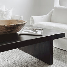 Load image into Gallery viewer, Platform Coffee Table _ Smooth Distressed Black