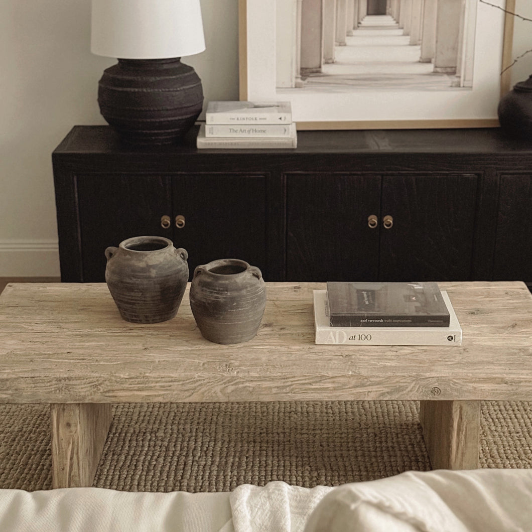 Platform Coffee Table _ Whitewashed Elm