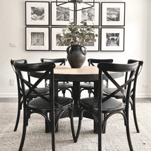 Load image into Gallery viewer, Heritage Dining Table _ Black Elm + Natural Top _ 2 Sizes

