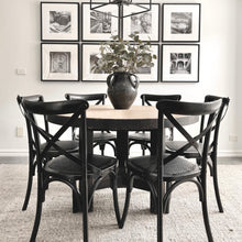Load image into Gallery viewer, Heritage Dining Table | Round | Black Elm + Natural Top
