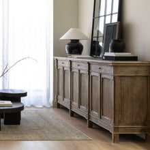 Load image into Gallery viewer, French Provincial Buffet _ Distressed Brown

