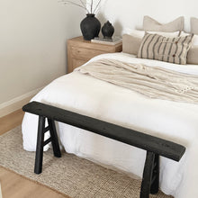 Load image into Gallery viewer, Provincial Skinny Bench _ Modern Black _ Reclaimed Elm

