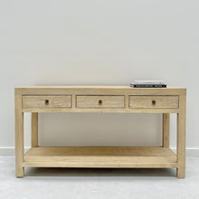 Load image into Gallery viewer, Organic Console _ Three Drawer + Shelf _ 160cm _ Blonde Elm
