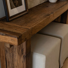 Load image into Gallery viewer, Ottoman _ Square _ Natural Linen &amp; Cotton
