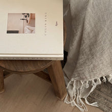 Load image into Gallery viewer, Ming Stool _ Triangle Base_ Rustic Brown
