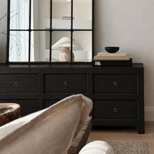 Load image into Gallery viewer, Heritage Eight Drawer _ Low-Line Chest _ Textured Black
