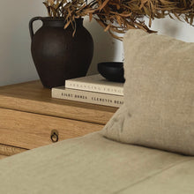 Load image into Gallery viewer, Farmhouse Bedside Table _ 70cm _ Aged Elm
