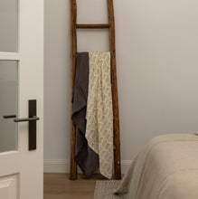 Load image into Gallery viewer, Linen Throw _ Charcoal
